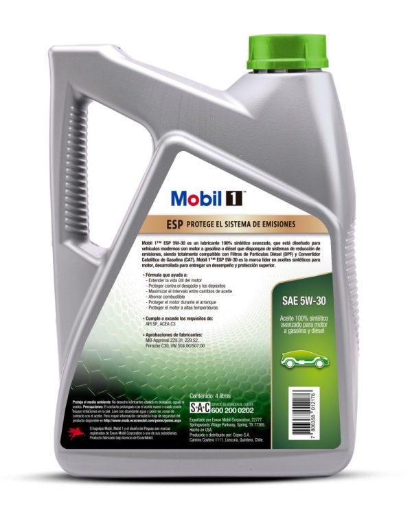 ACEITE  5W30 4LT. MOBIL 1 ESP. FORM 4 und.